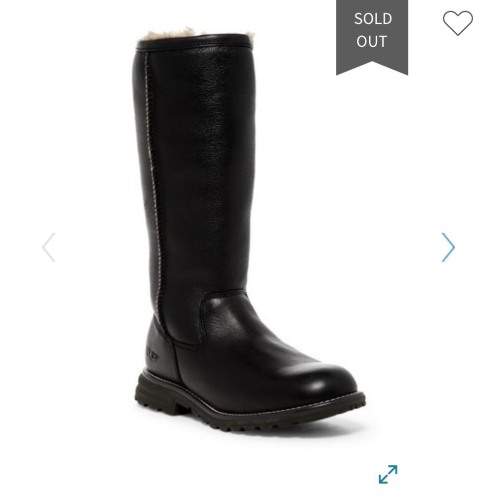 Ugg Brooks Tall  black leather boots